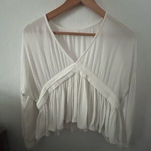 Elegant Cream Women's Top